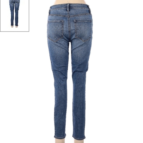Ann Taylor Loft Blue Denim Modern High Waist Skinny Ankle Jeans Women's 28 / 6 - Picture 3 of 8